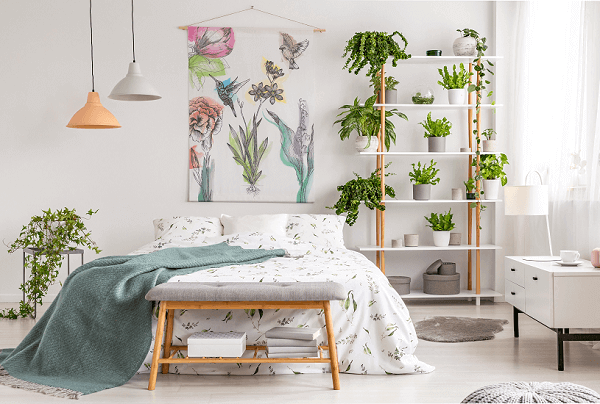 Com Plantas: Natureza e Frescor no Seu Quarto - inspiração