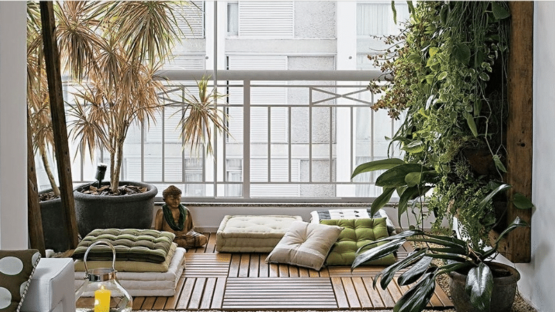 Varanda Gourmet Zen: Relaxamento e Tranquilidade em Harmonia - inspiração