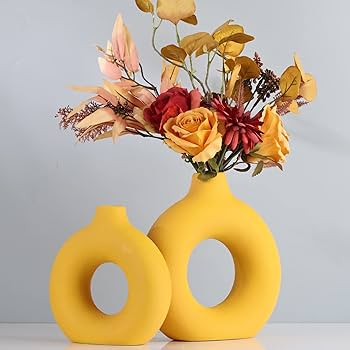 Toque Rústico: Amarelo Campestre em Vasos de Cerâmica - ideia