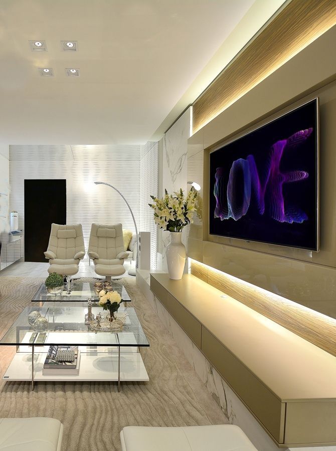 Iluminação Estratégica com Arandelas e Fitas de LED - ideia