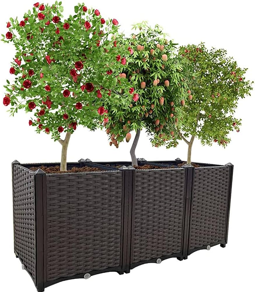 Mini Canteiros Elevados em Vasos de Madeira: Elegância e Praticidade - ideia