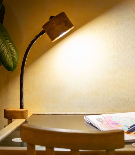 Luminária de grampo de madeira ...