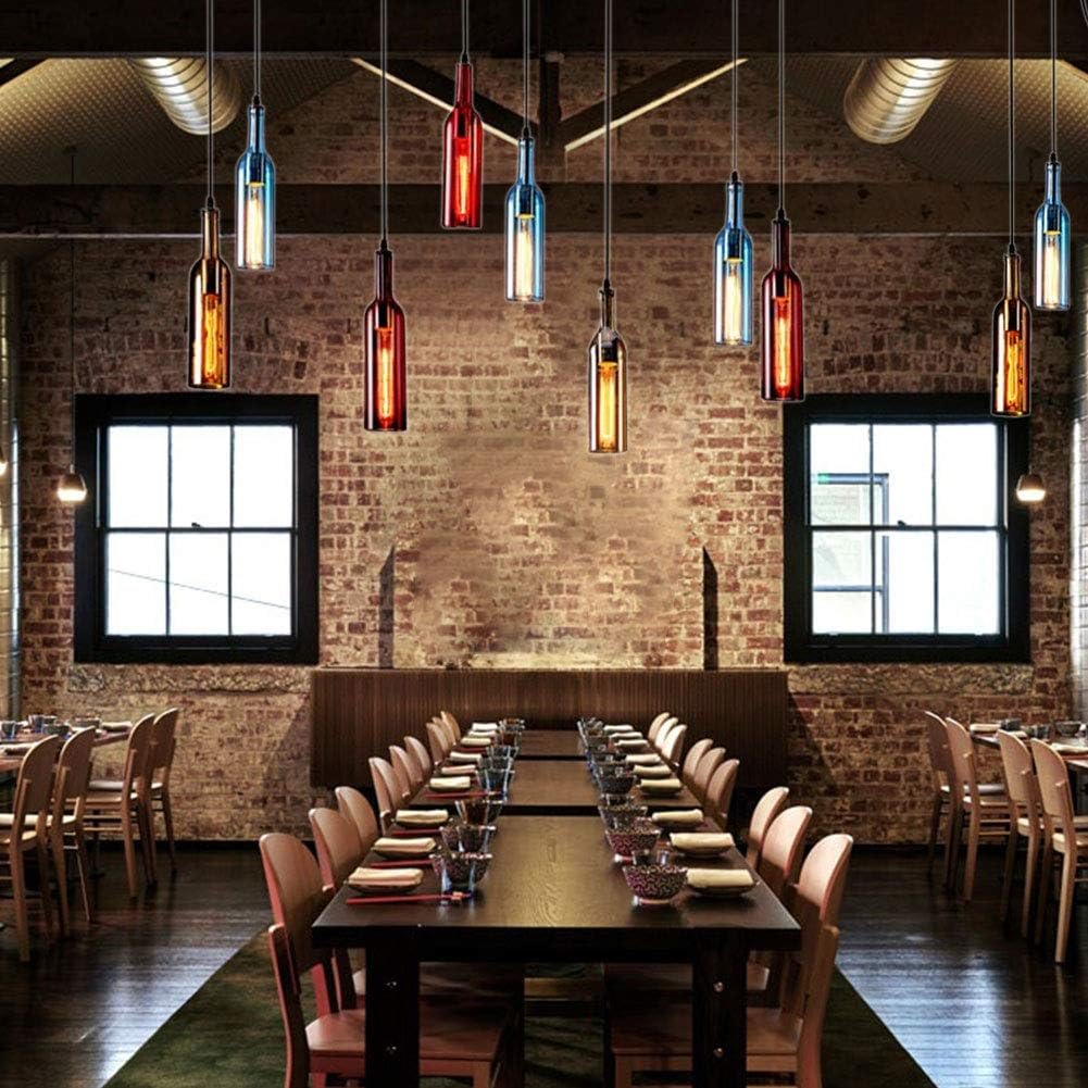 Pendente de Garrafa de Vidro: Sustentabilidade e Estilo Industrial - detalhe