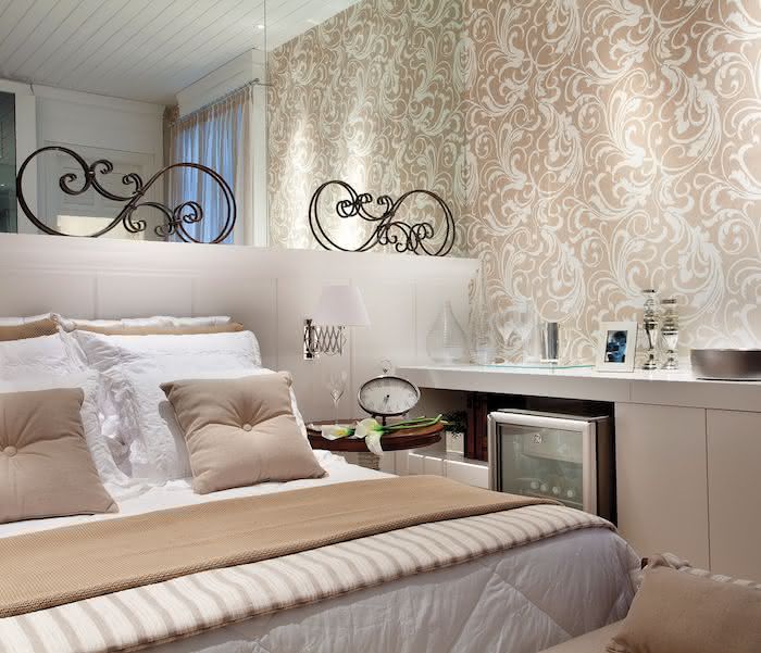 Geometria Moderna com Papel de Parede em Tons Pastel - detalhe