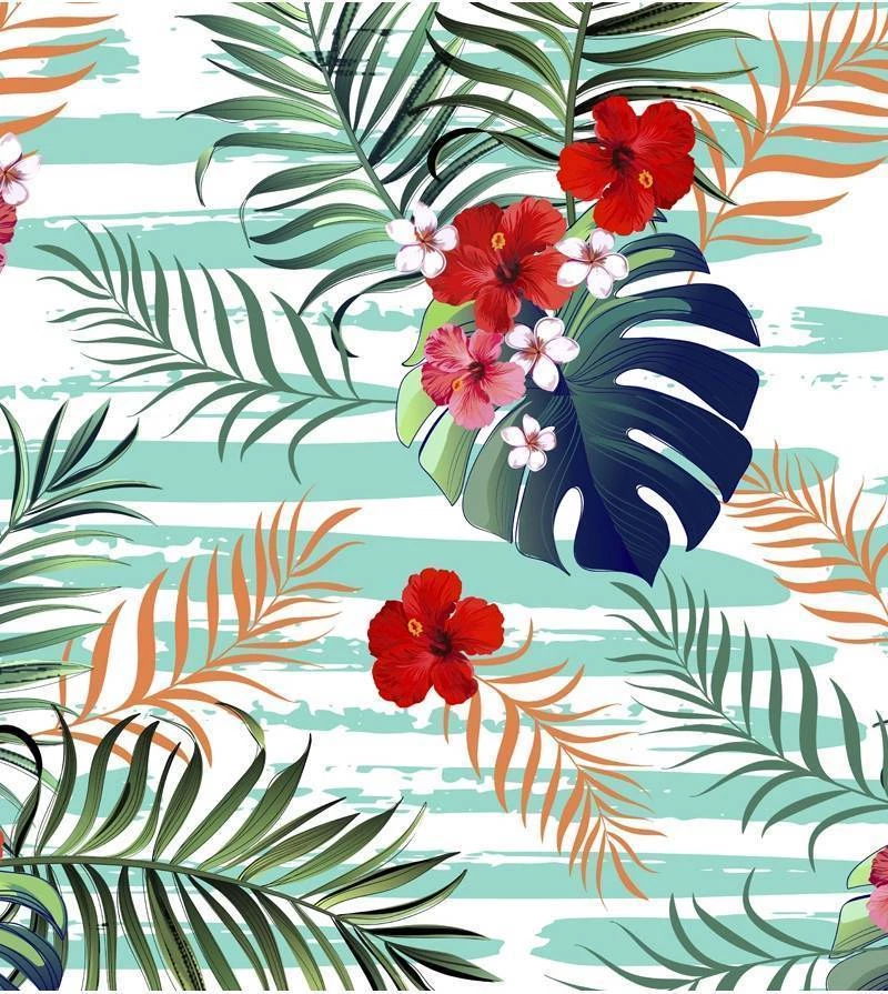 Natureza Vibrante com Papel de Parede Tropical - ideia