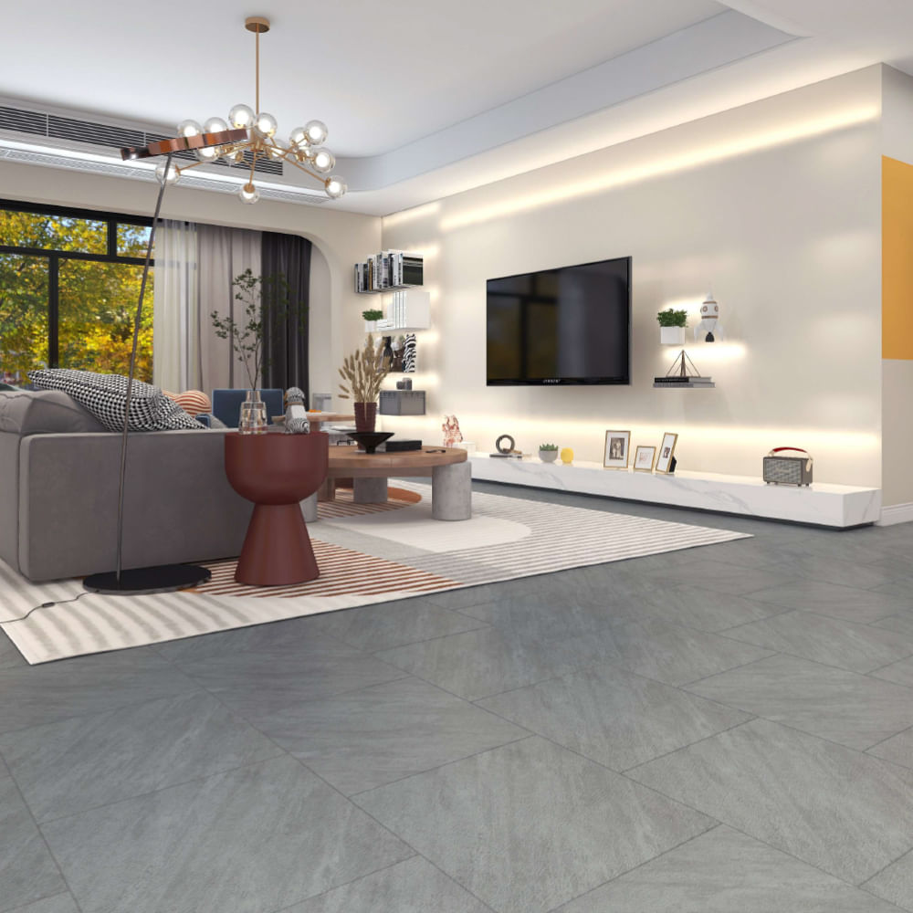 Piso Vinílico Cinza: Modernidade e Versatilidade - detalhe