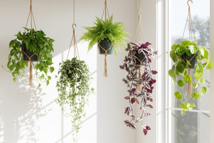 Plantas Pendentes na Cozinha: Um Jardim Vertical Suspenso e Funcional - inspiração