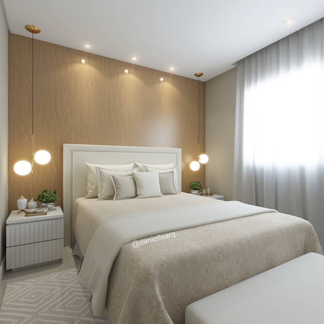 Minimalismo Elegante: Quarto Clean com Toques de Cor - ideia