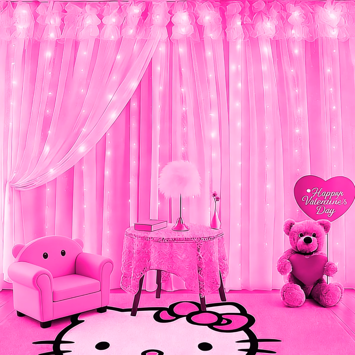 Quarto Romântico com Luzes de Fada - ideia