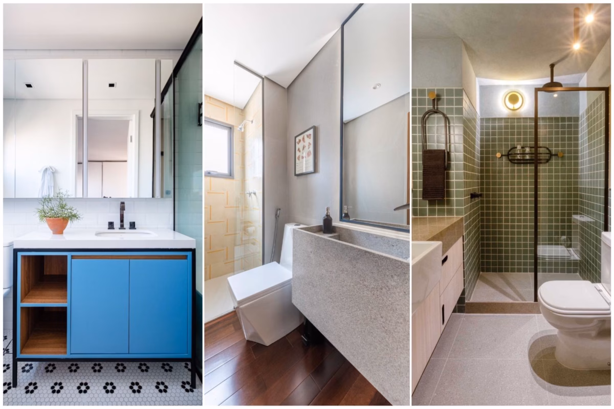 Banheiro Moderno e Clean: Microcimento e Acessórios Minimalistas - inspiração