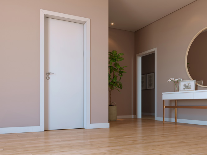 Rodapé Alto e Branco com Friso Discreto: Sofisticação Atemporal - inspiração