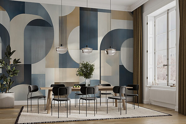 Minimalismo Moderno: Relevos Geométricos em Tons Neutros - detalhe