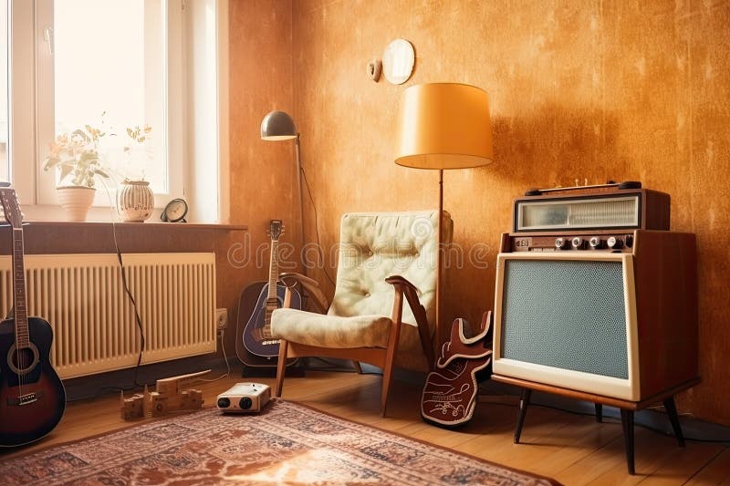 Com Rádio Antigo como Peça Central - inspiração