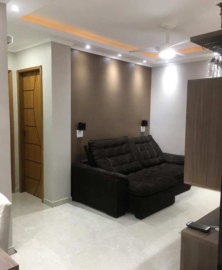 Sanca de Gesso com Detalhes em Madeira: Aconchego e Sofisticação Unidos - detalhe