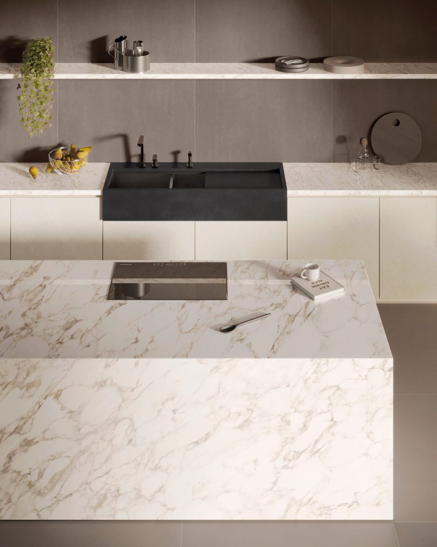 Bancada de Cozinha com Cuba Esculpida: Integração Perfeita e Design Exclusivo - ideia