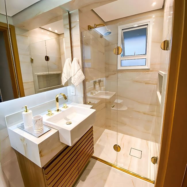 Box com Acabamento Acidato: Discreto e Moderno - inspiração