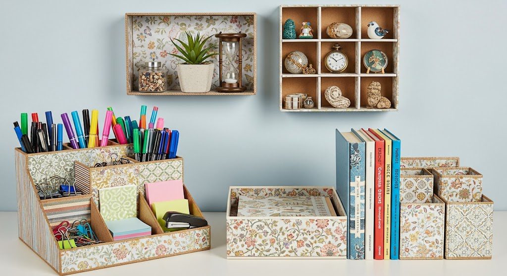 Caixas de Papelão Decoradas com Scrapbook: Lembranças em Ordem - ideia