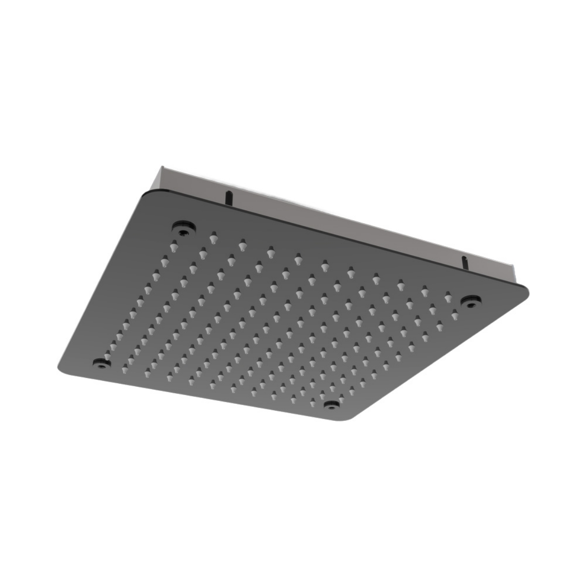 Chuveiro de Teto Quadrado com Acabamento Preto Fosco: Modernidade Sofisticada - ideia