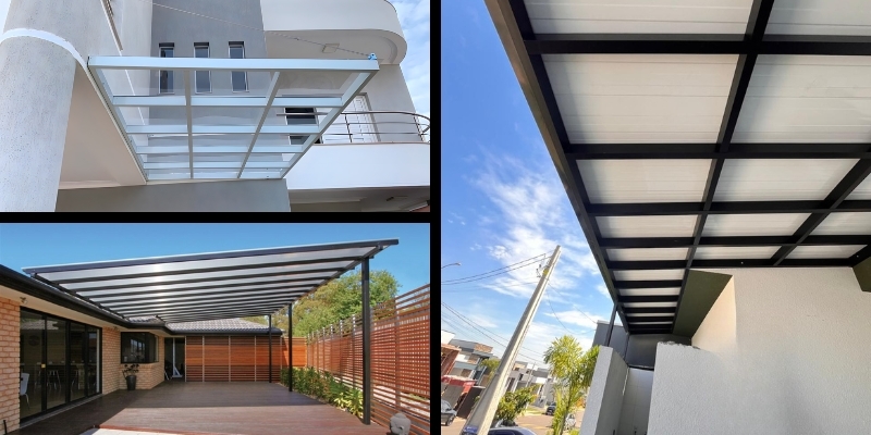 Pergolado Moderno com Policarbonato e Design Minimalista - ideia