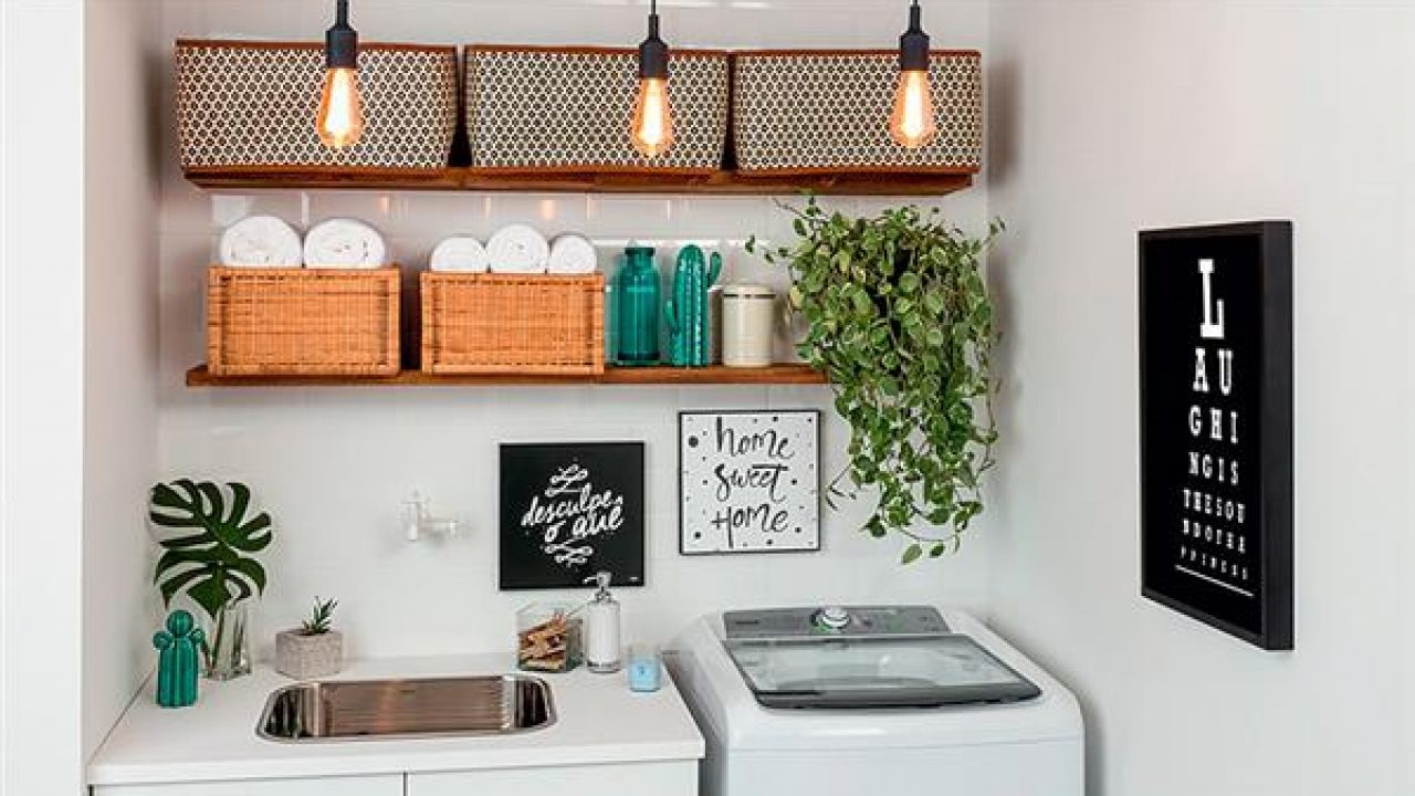 Lavanderia Criativa com Decoração DIY e Reaproveitamento de Materiais - detalhe