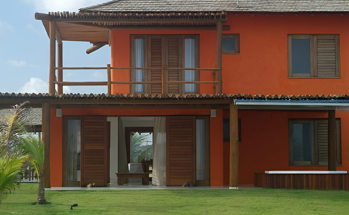 Elegância Rústica: Tons Terrosos e Detalhes em Madeira - ideia