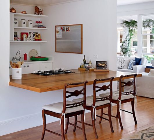 Balcão de Madeira Rústica: Toque Aconchegante e Natural - detalhe