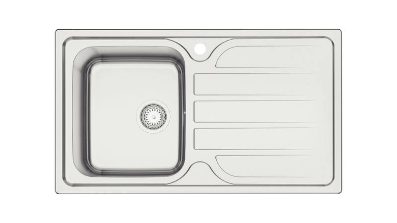 Cuba de Sobrepor em Aço Inox Escovado: Minimalismo Industrial - detalhe