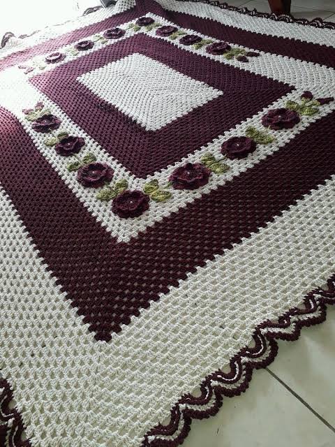 Tapetes de Crochê Geométricos: Cores e Texturas para Aquecer os Pés - inspiração