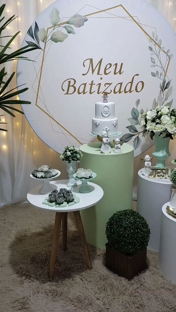 Decoração Minimalista para Batizado: Elegância e Simplicidade em Cada Detalhe - ideia
