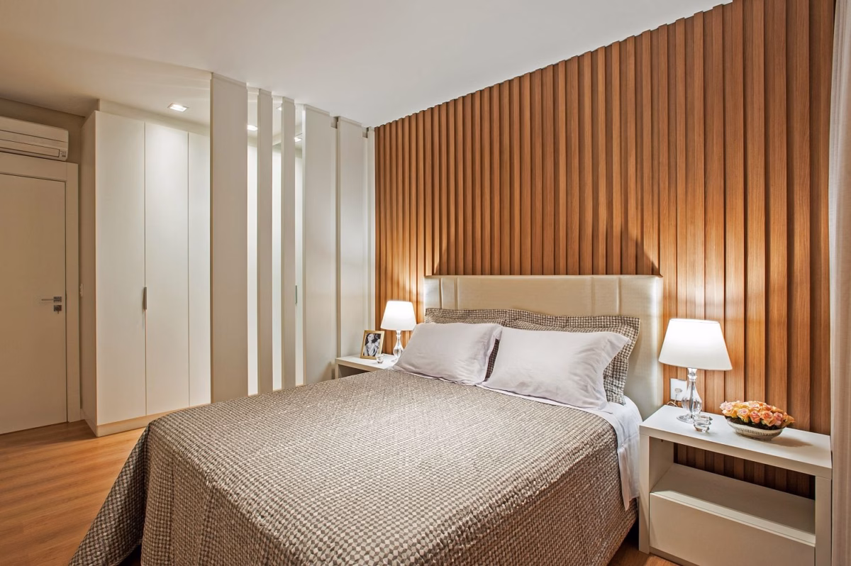 Aconchego Rústico com Revestimento de Madeira Natural - ideia