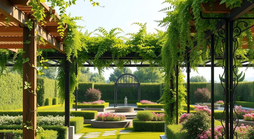 Minimalismo Verde: Pergolado com Treliças e Jasmim - detalhe