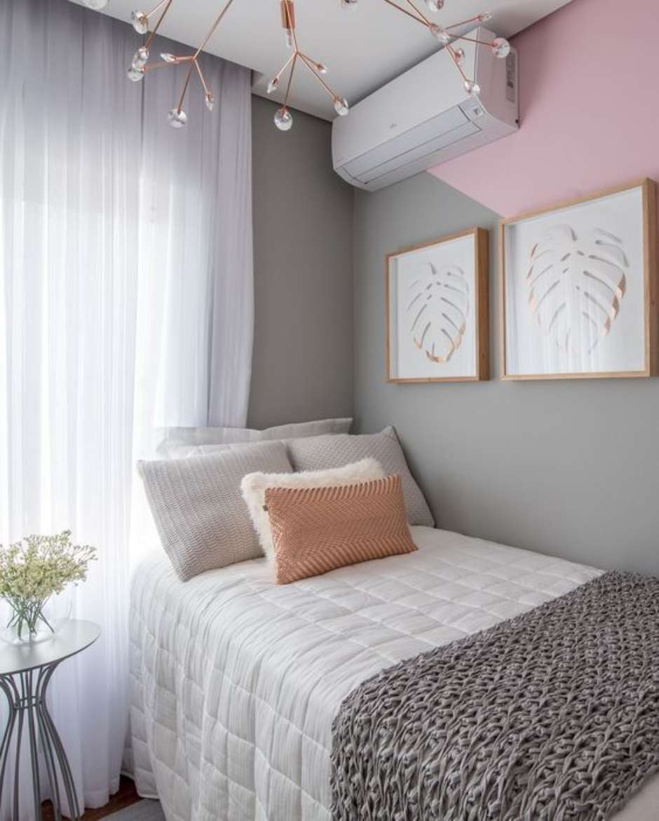 Decoração Moderna com Cama Box e Painel Acolchoado - inspiração