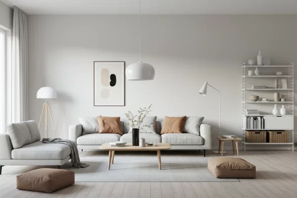 Minimalismo Escandinavo: A Clareza do Branco e a Aconchego da Madeira Clara - ideia