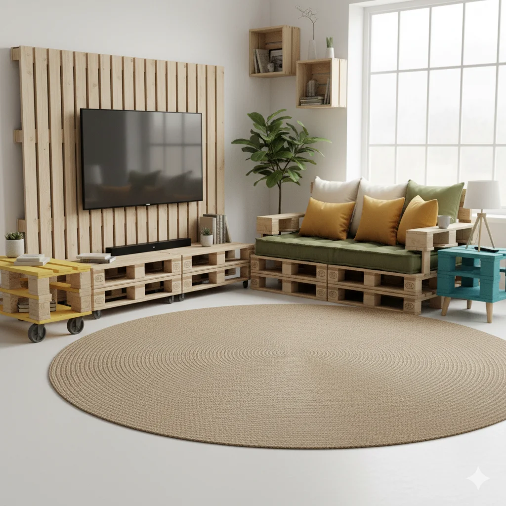 Com Pallets: Crie Móveis Rústicos e Funcionais para a Sua Sala - inspiração