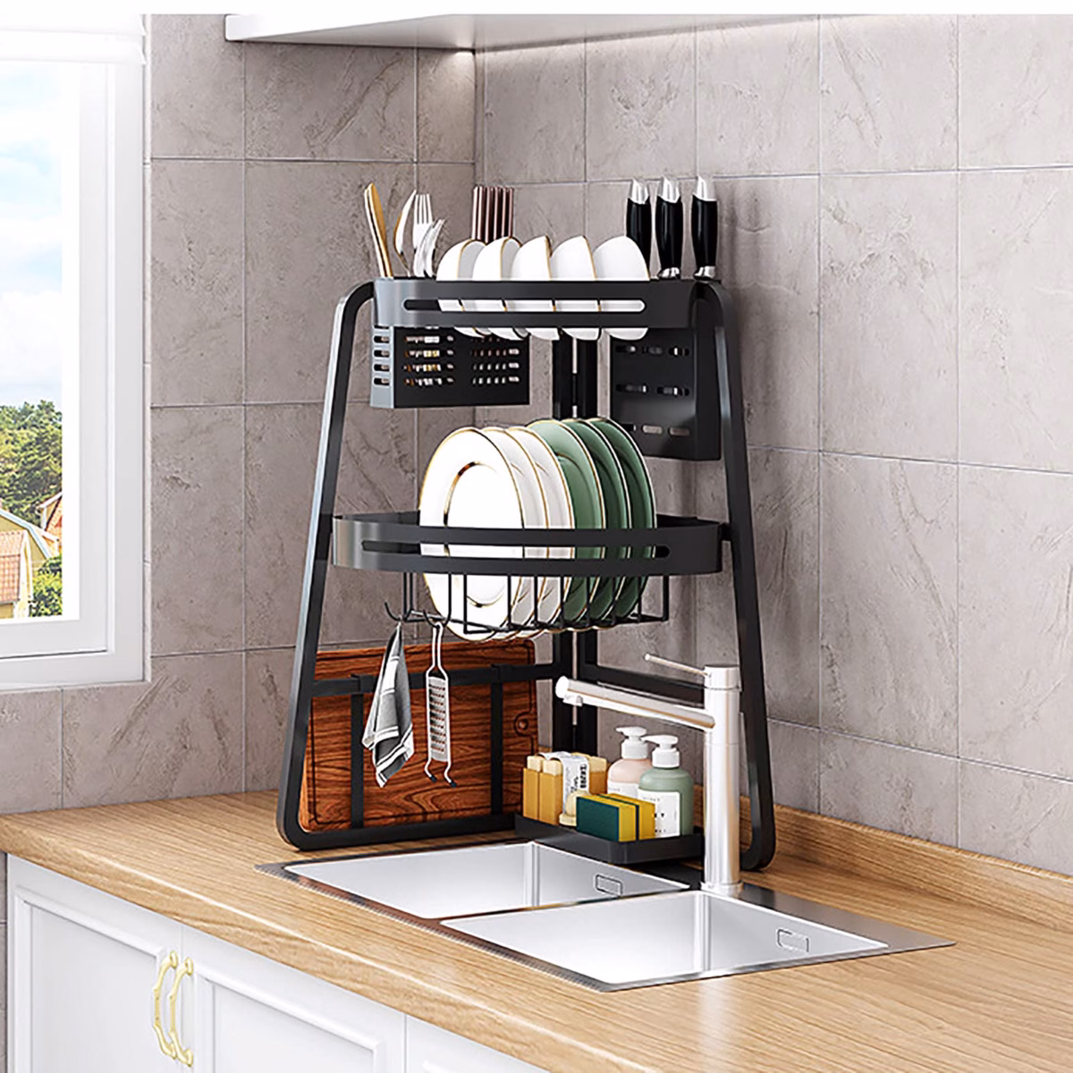 Escorredor de Canto Suspenso para Liberar Totalmente a Bancada - detalhe