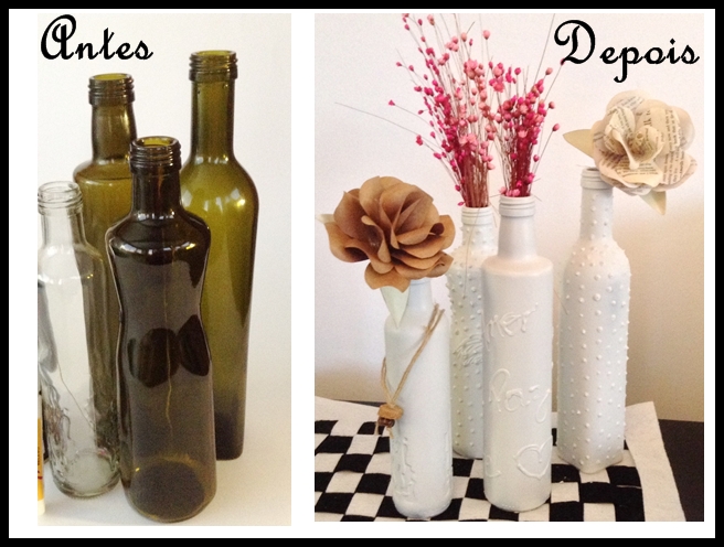 Garrafas Decoradas com Pintura Chalk Paint: Um Toque Retrô - detalhe