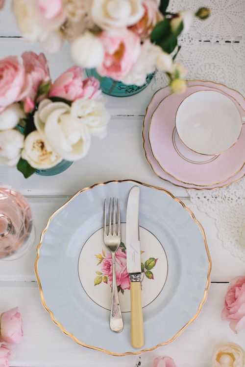 Em Tons Pastel e Flores Campestres - inspiração