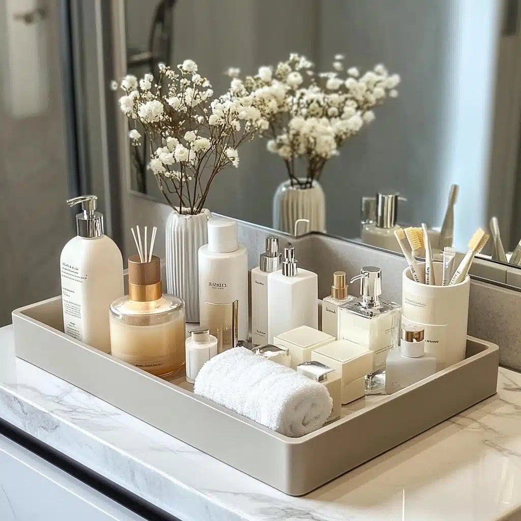 Potes de Vidro e Bandejas Decorativas: Organização com Estilo! - inspiração