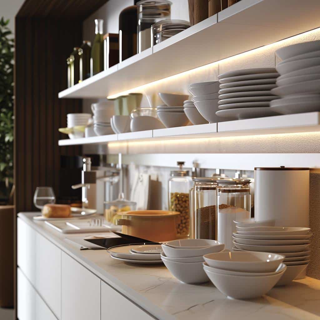 Prateleiras com Suportes Invisíveis: Leveza e Modernidade na Decoração - inspiração