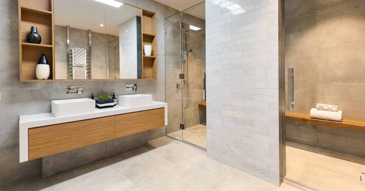 Modernidade Acessível: Lavabo com Pastilhas Adesivas e Iluminação LED - inspiração