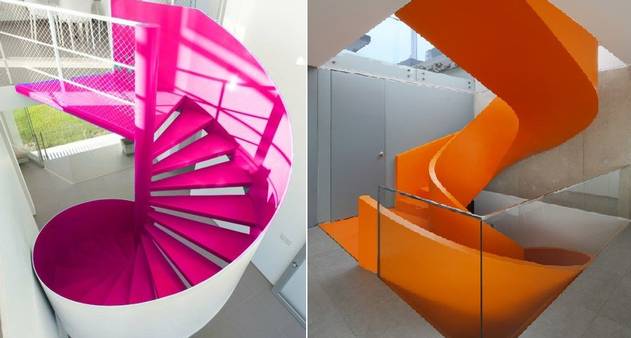 Escada Colorida: Dê Vida à Sua Sala com Tons Vibrantes - inspiração