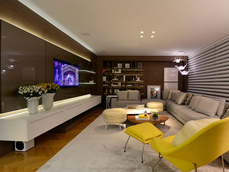 Maximizando o Espaço: Sala de Estar com Móveis Modulares e Inteligentes - inspiração