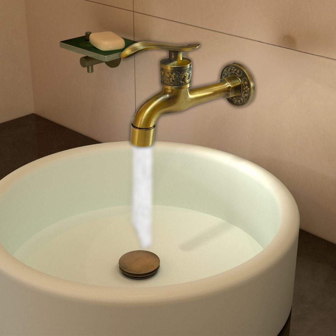 Torneira de Parede com Acabamento Rústico: Detalhes que Surpreendem - detalhe