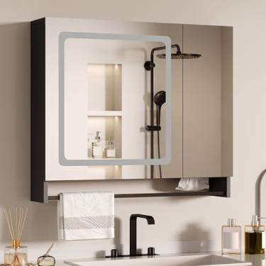 Armário Suspenso com Iluminação LED Embutida: Modernidade e Leveza - detalhe