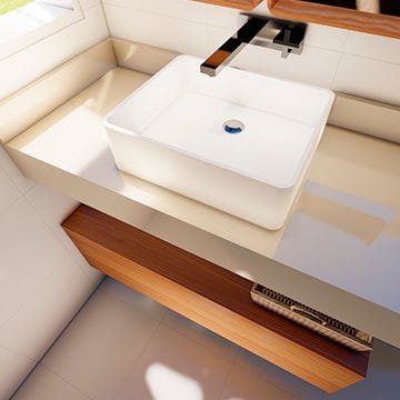 Bancada de Quartzo Branco com Frontão Alto: Toque Clássico e Imponente - inspiração