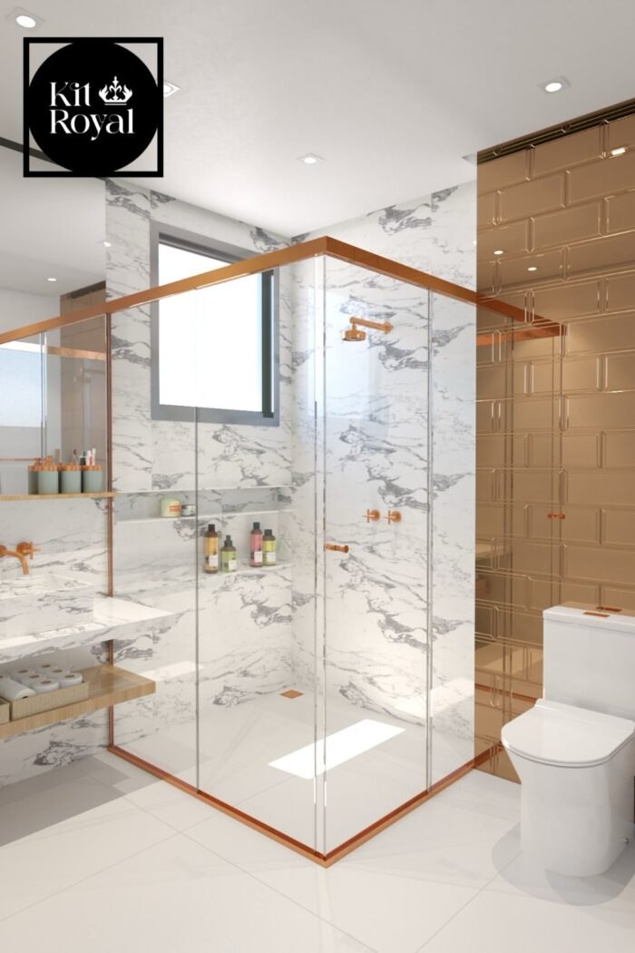 Box Refinado com Acabamento Rosê Gold - ideia