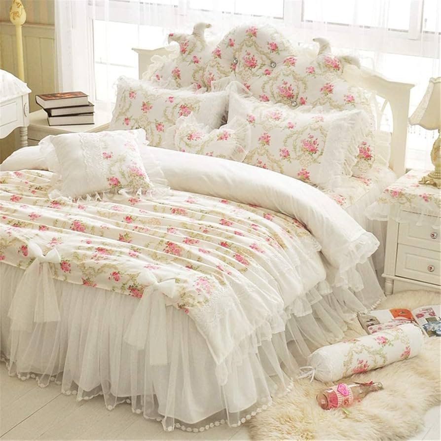 Cama Posta Romântica com Renda e Flores - inspiração