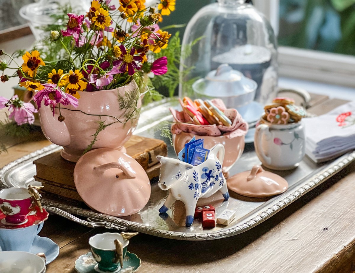 Cantinho do Café Romântico com Flores Preservadas - inspiração