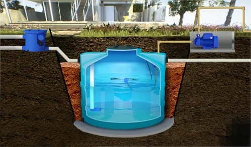 Cisternas Aéreas Revestidas com Mosaicos - detalhe