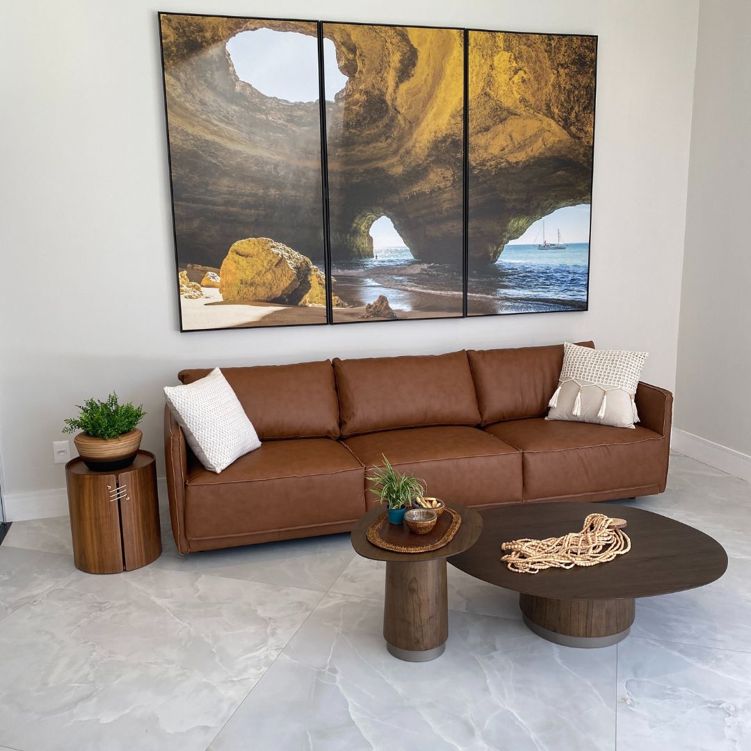 Sofá de Couro Envelhecido: Elegância Atemporal com Toque Vintage - ideia